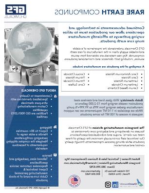 Rare Earth Compounds Brochure GFS Chemicals